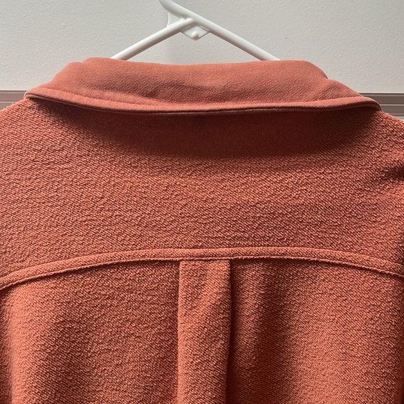 Coral Fleece Exposed Hem Oversized Shacket - Picture 9 of 9